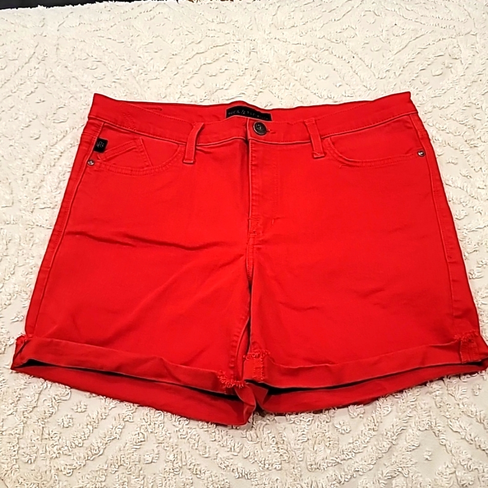 Red Denim Rock & Republic Size 16 Shorts